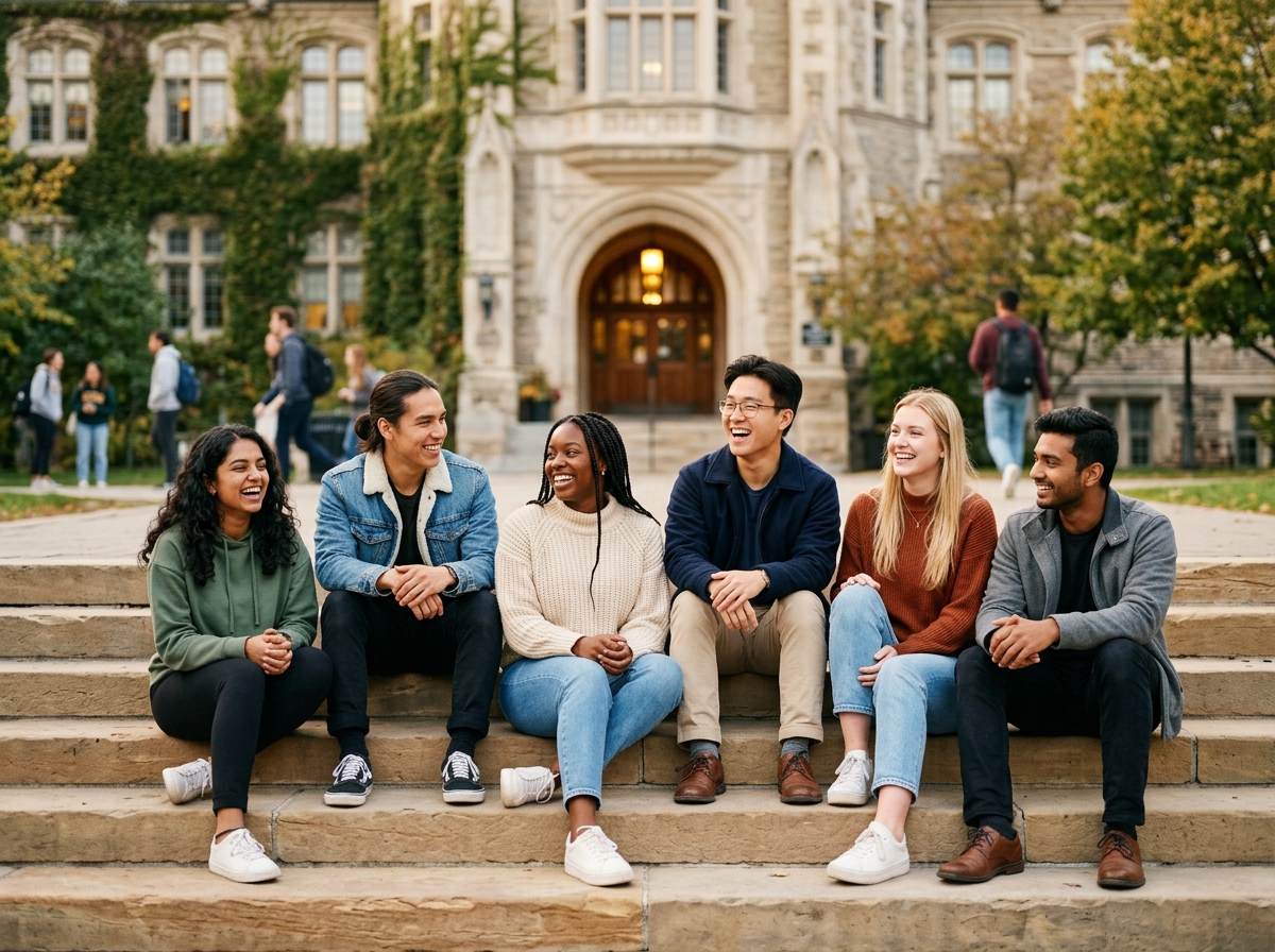 Students supported by Charatily on a Canadian campus